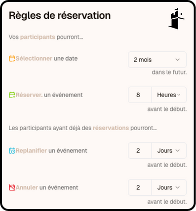 Example of Atoly booking rules